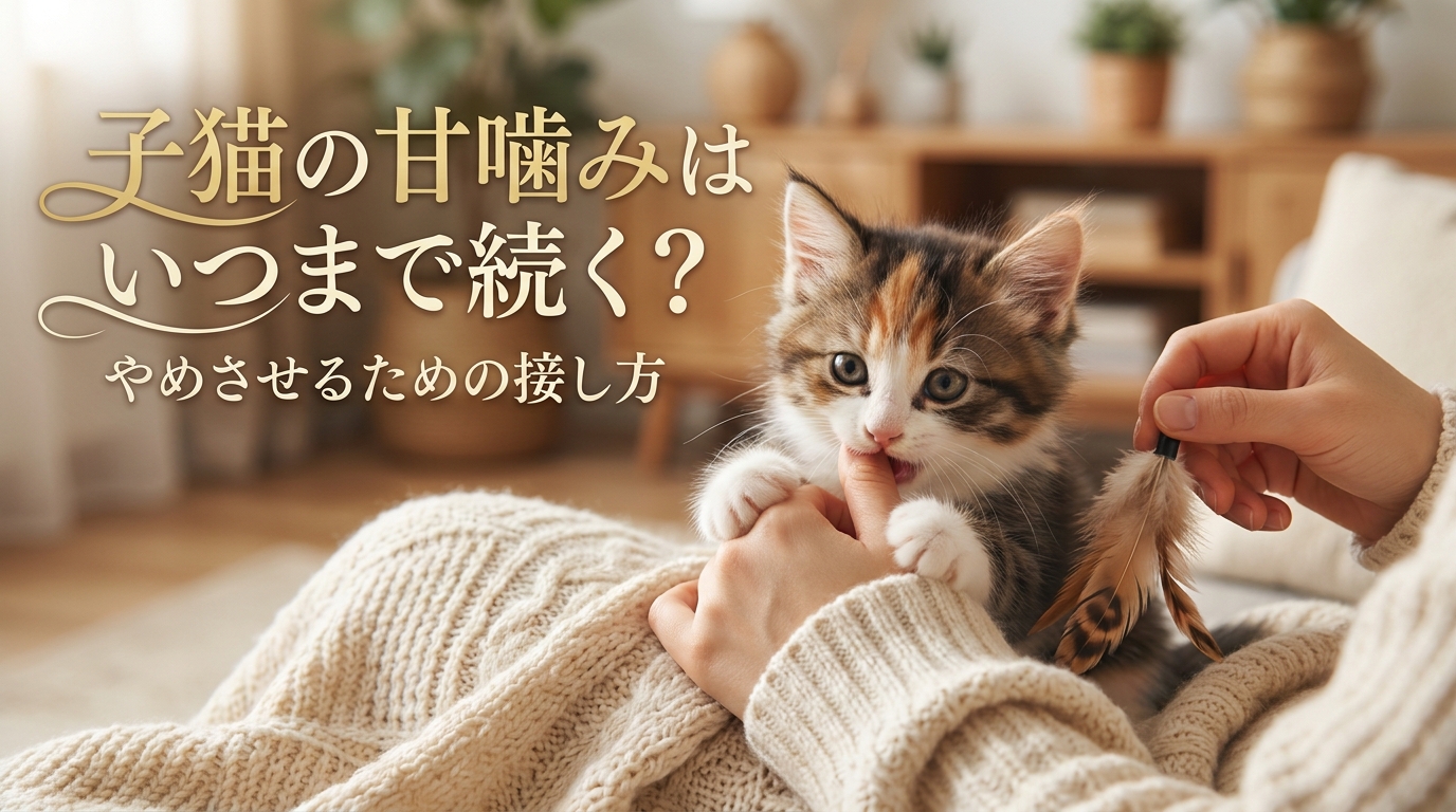 子猫の甘噛みはいつまで続く？やめさせるための接し方