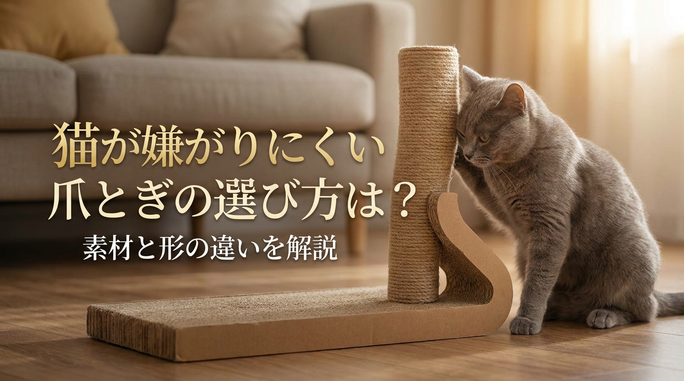 猫が嫌がりにくい爪とぎの選び方は？素材と形の違いを解説