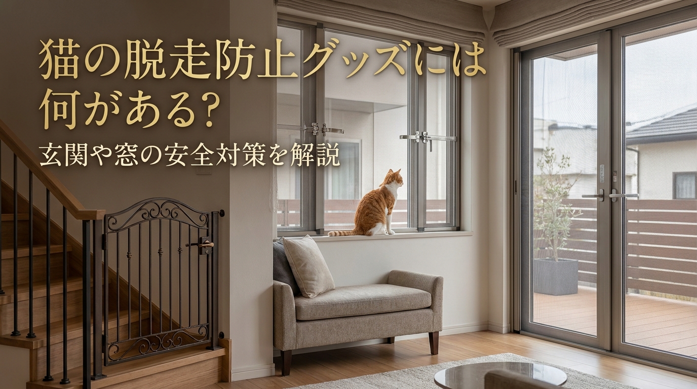 猫の脱走防止グッズには何がある?玄関や窓の安全対策を解説