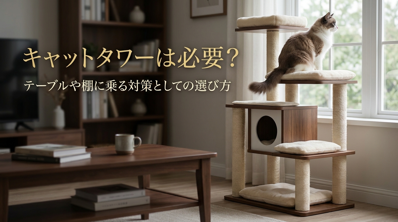 キャットタワーは必要？テーブルや棚に乗る対策としての選び方