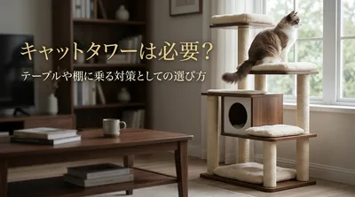 キャットタワーは必要？テーブルや棚に乗る対策としての選び方