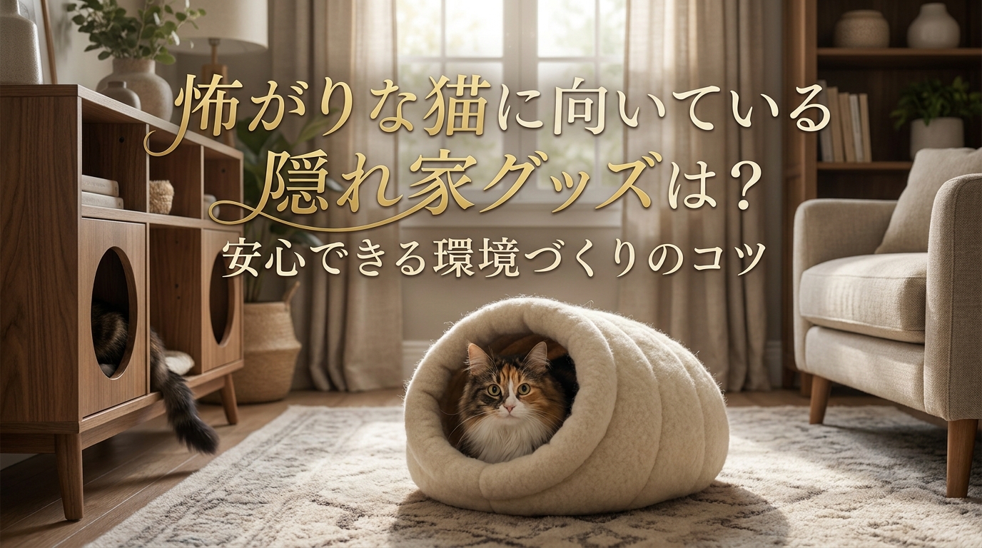 怖がりな猫に向いている隠れ家グッズは?安心できる環境づくりのコツ