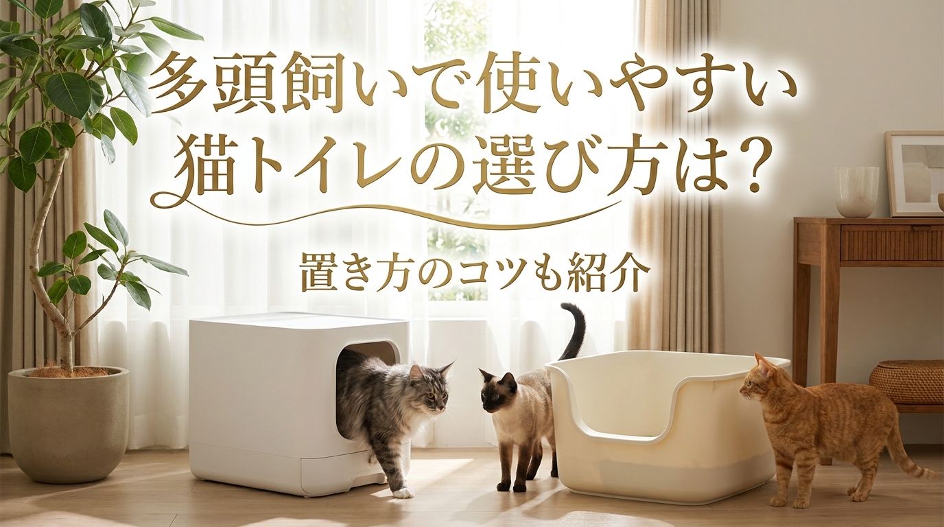 多頭飼いで使いやすい猫トイレの選び方は?置き方のコツも紹介