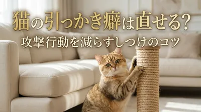 猫の引っかき癖は直せる？攻撃行動を減らすしつけのコツ