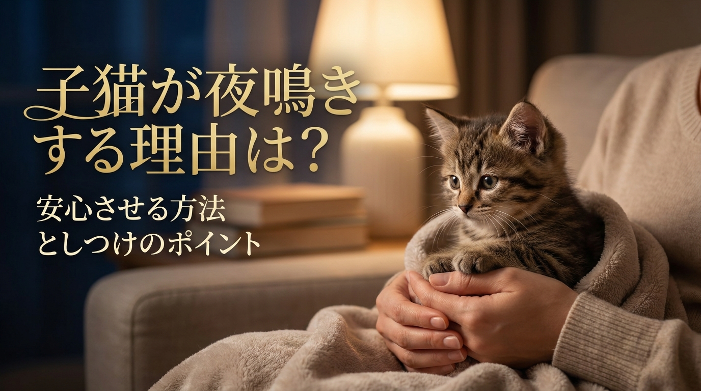 子猫が夜鳴きする理由は?安心させる方法としつけのポイント