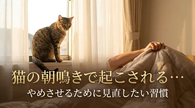 猫の朝鳴きで起こされる…やめさせるために見直したい習慣とは