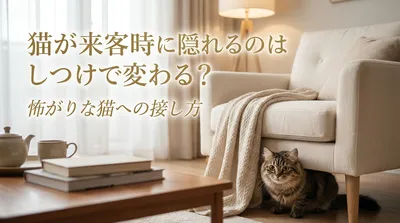 猫が来客時に隠れるのはしつけで変わる？怖がりな猫への接し方