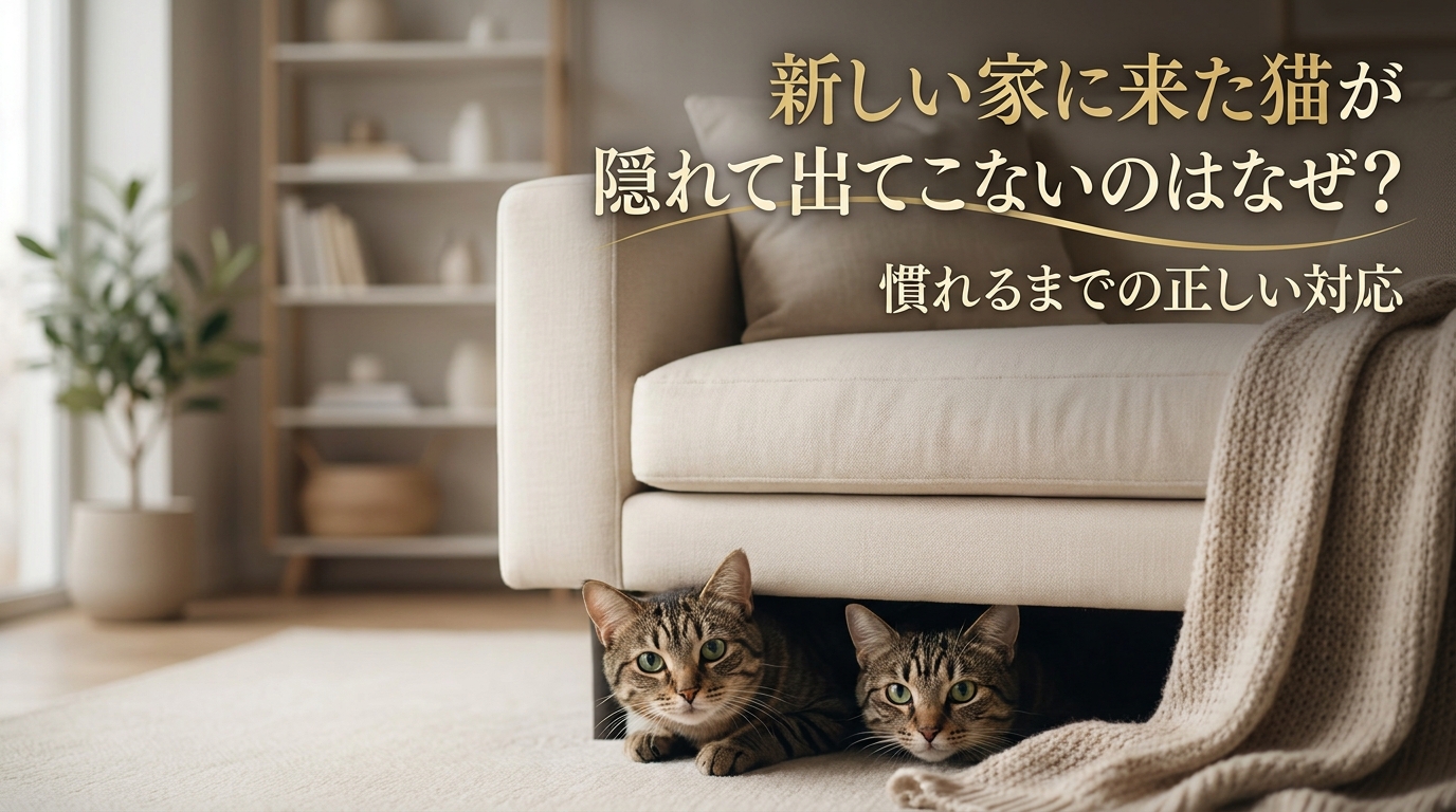 新しい家に来た猫が隠れて出てこないのはなぜ？慣れるまでの正しい対応