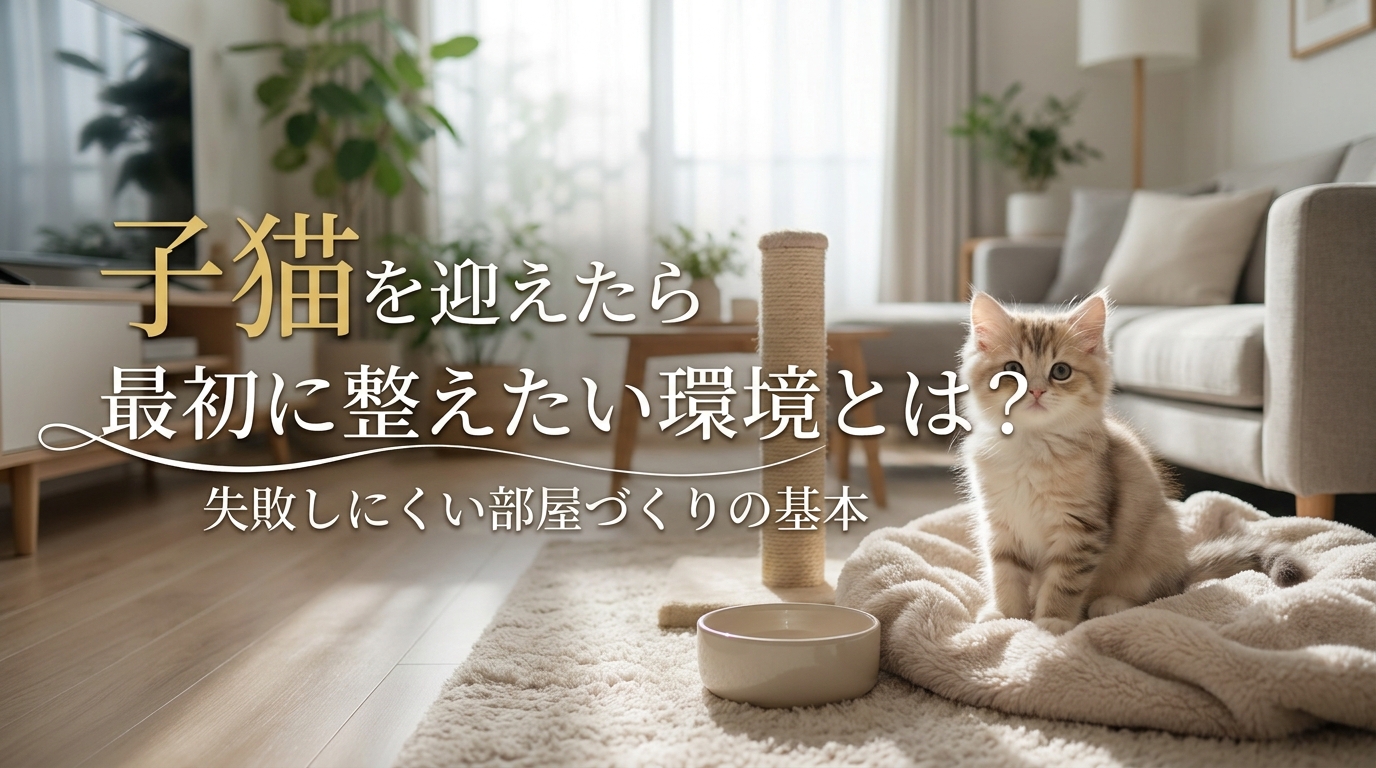 子猫を迎えたら最初に整えたい環境とは？失敗しにくい部屋づくりの基本
