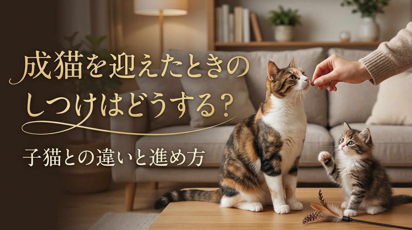 成猫を迎えたときのしつけはどうする?子猫との違いと進め方