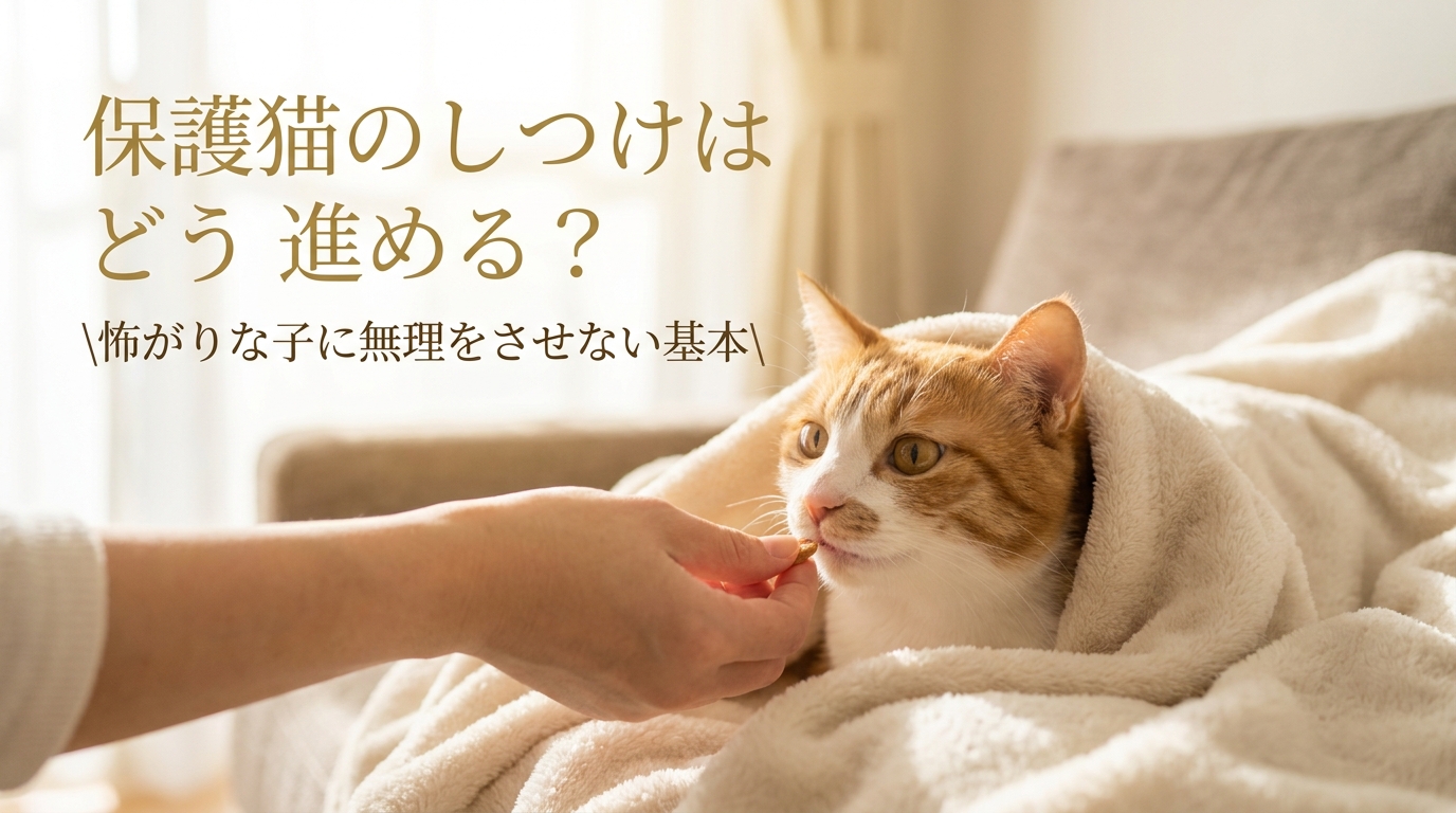 保護猫のしつけはどう進める?怖がりな子に無理をさせない基本