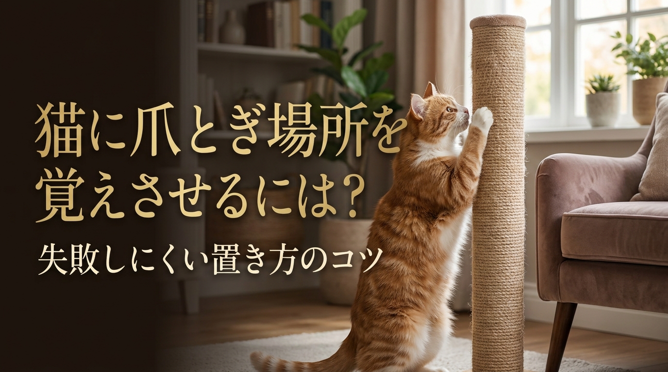 猫に爪とぎ場所を覚えさせるには?失敗しにくい置き方のコツ