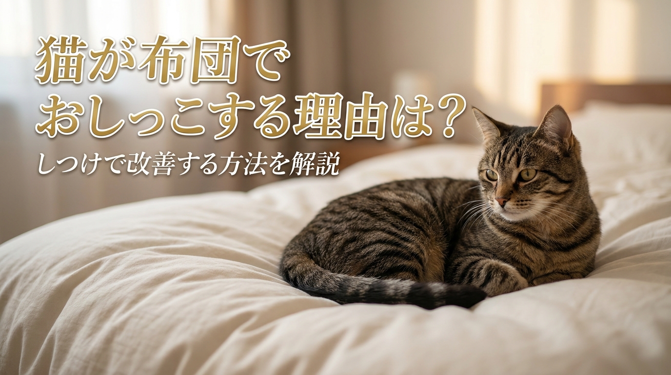 猫が布団でおしっこする理由は?しつけで改善する方法を解説