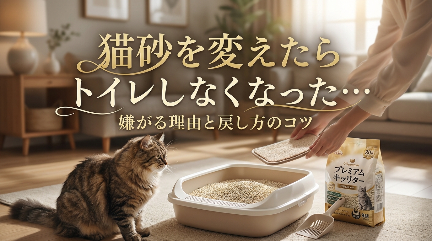 猫砂を変えたらトイレしなくなった…嫌がる理由と戻し方のコツ