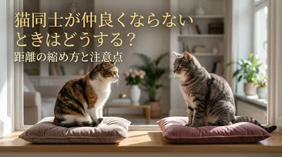 猫同士が仲良くならないときはどうする？距離の縮め方と注意点