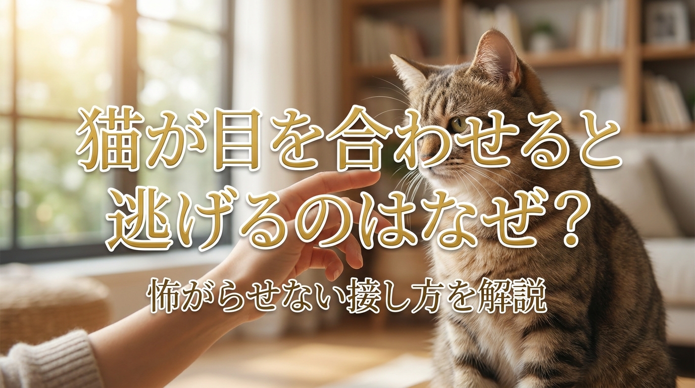 猫が目を合わせると逃げるのはなぜ?怖がらせない接し方を解説