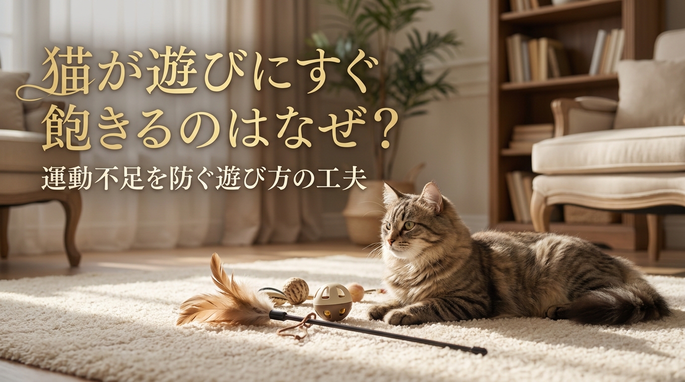 猫が遊びにすぐ飽きるのはなぜ?運動不足を防ぐ遊び方の工夫