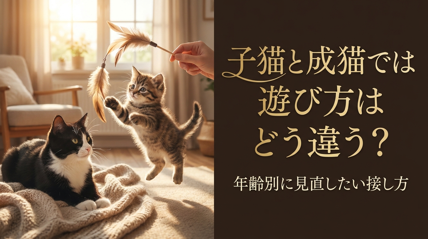 子猫と成猫では遊び方はどう違う？年齢別に見直したい接し方