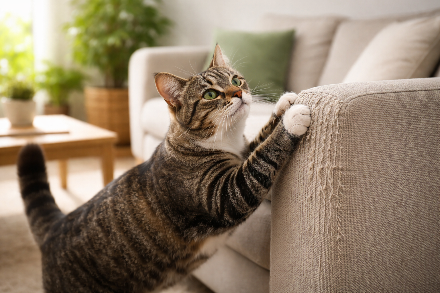 猫さんがソファで爪とぎするのは、ちゃんと理由があるんですね