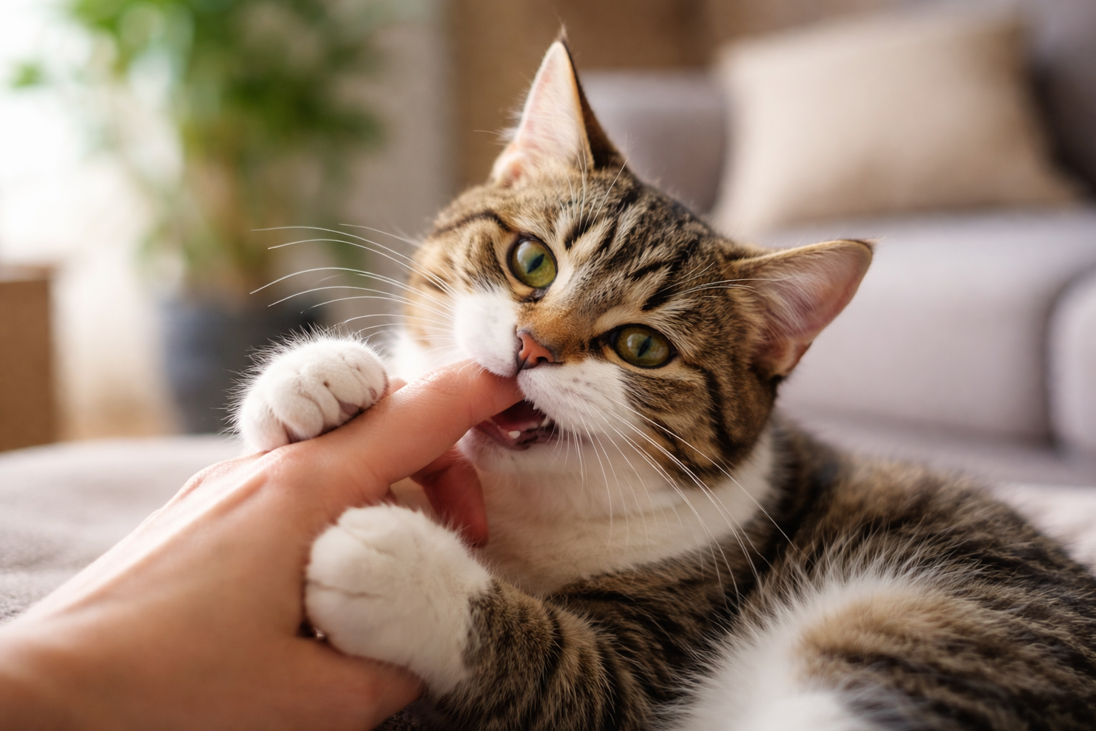 噛み癖が起きる理由は「猫さんなりの事情」があるんですね