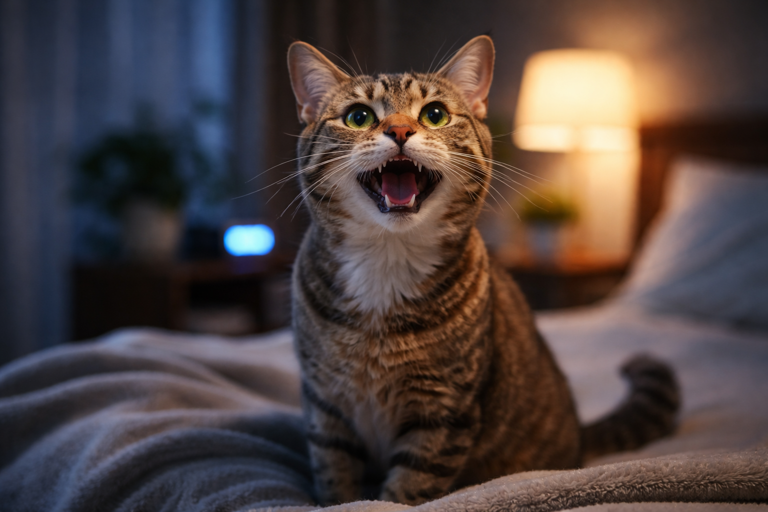 猫が夜中に鳴く主な理由は「薄明薄暮性」と生活のズレなんですね
