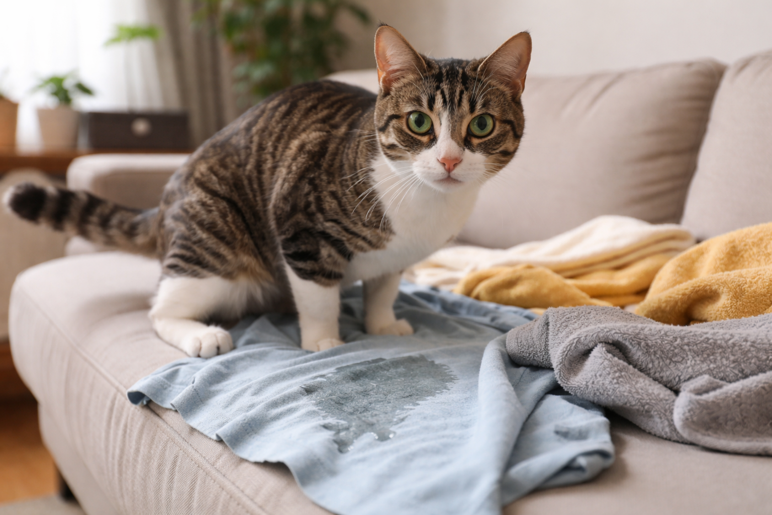 猫さんがトイレ以外でおしっこする主な理由
