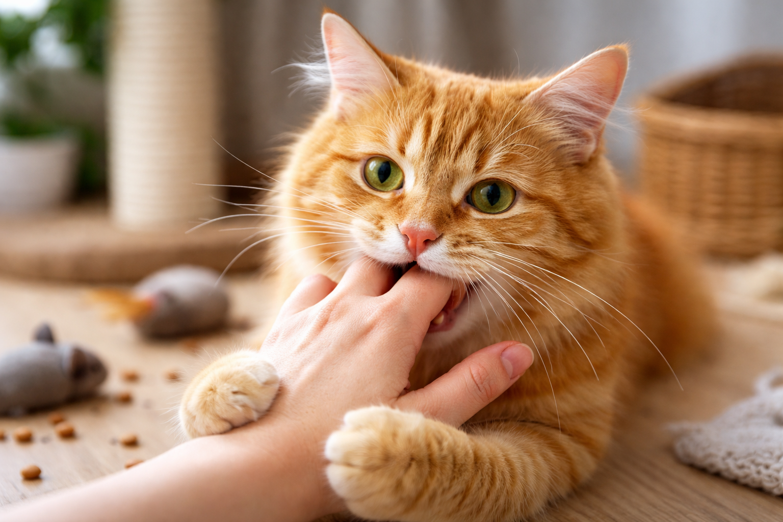 猫ちゃんが強く噛むようになる主な理由を整理しよう