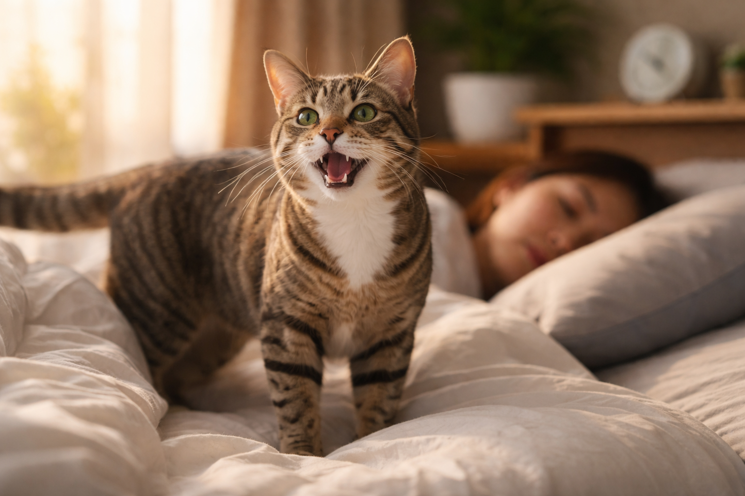朝鳴きを減らすカギは「夜の過ごし方」と「反応のしかた」なんですね