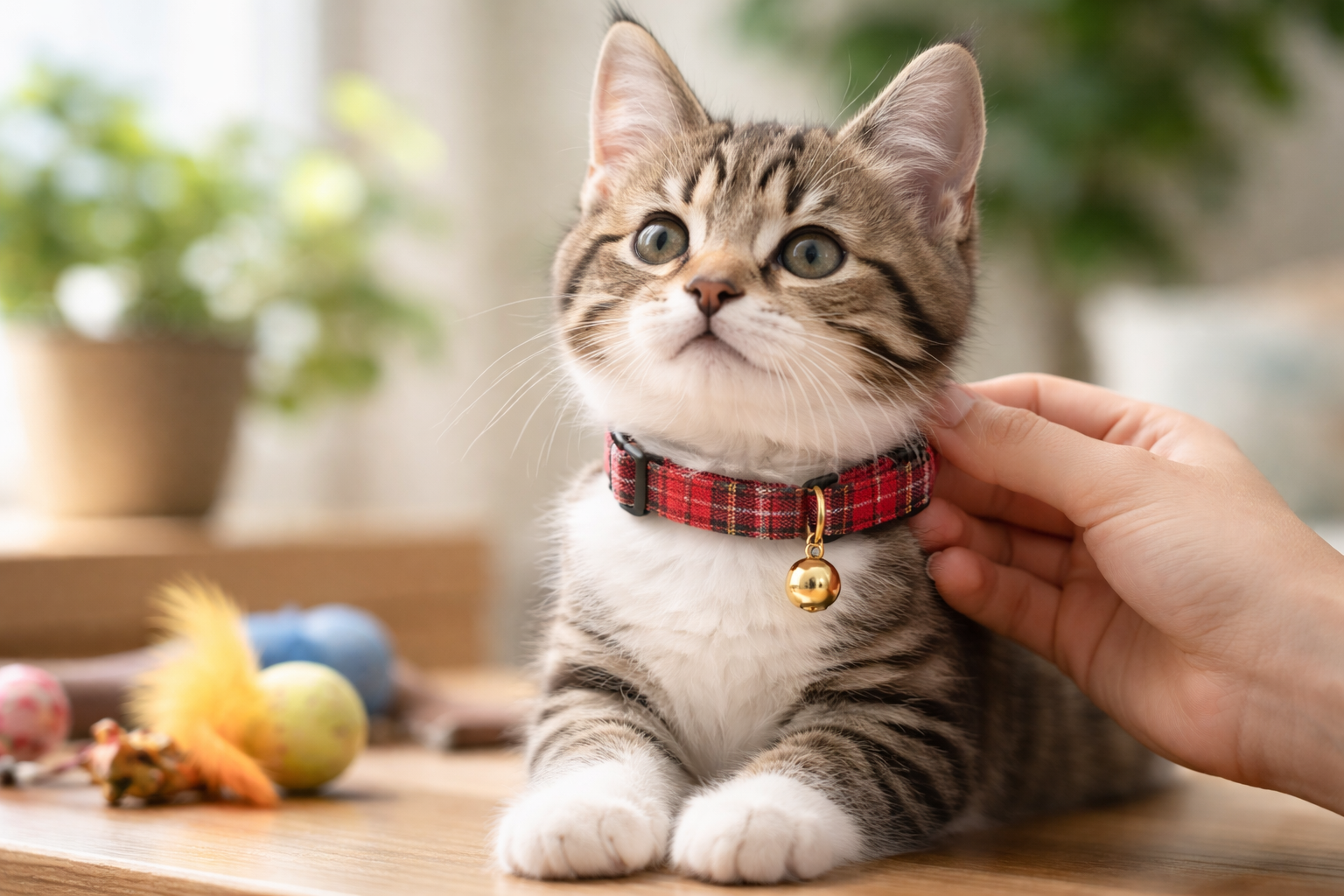 猫の首輪は「段階的に慣らす」とうまくいきやすいです