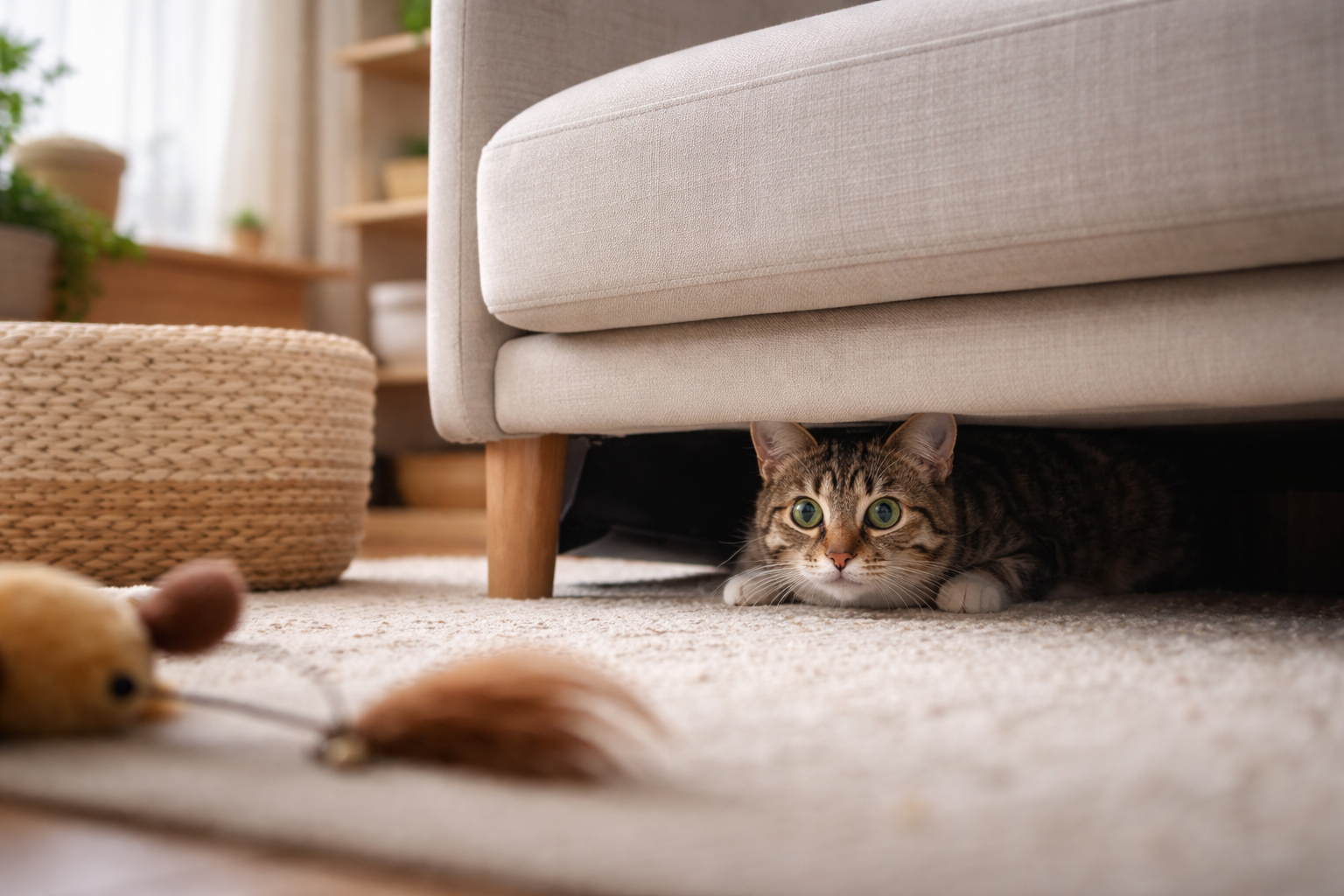 猫さんが隠れるのは「安全確認」のためなんですね