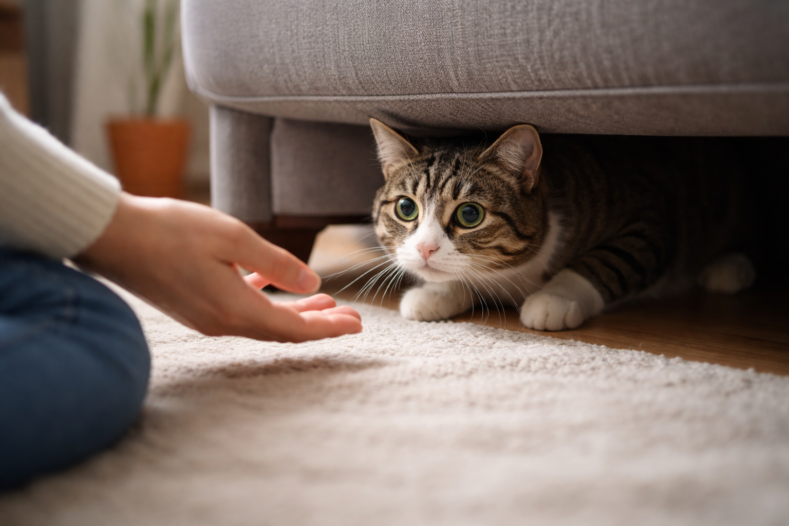 猫が怖がるときは「猫目線の安全確認」が最優先なんですね