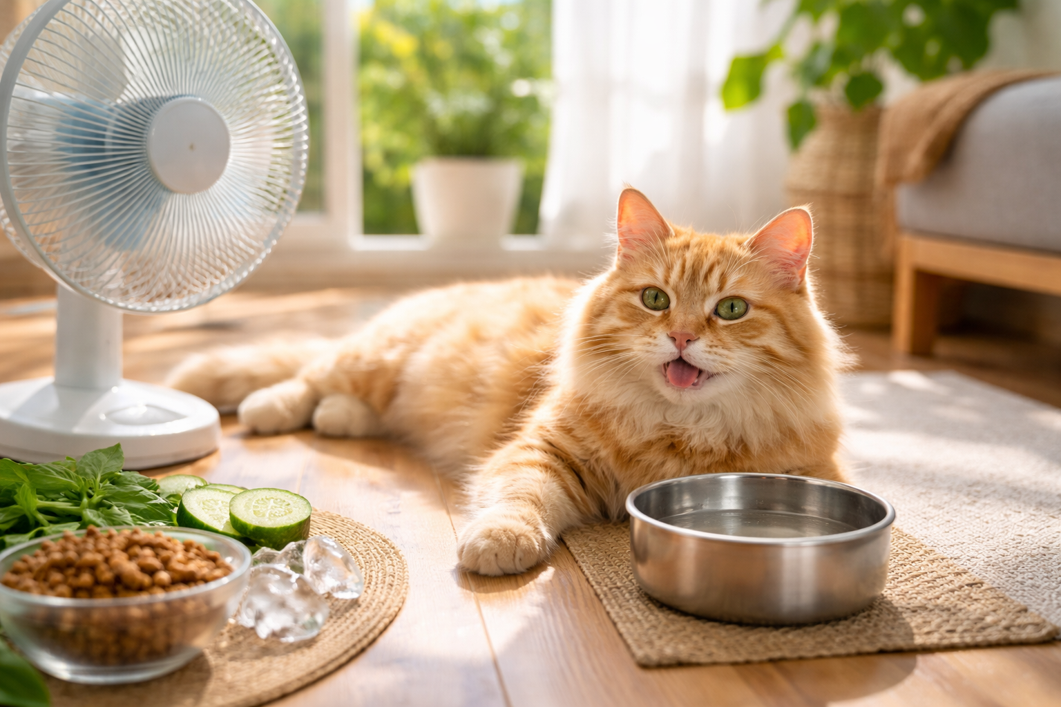 夏の猫さんは「室温・水分・食欲」の3点を整えるのが近道なんですね