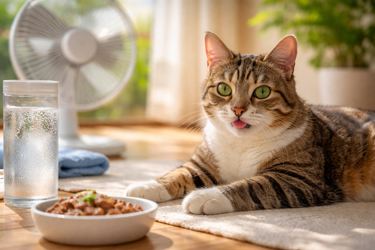 夏バテが起きやすいのは、猫さんの体の仕組みと夏の環境が関係しているんですね