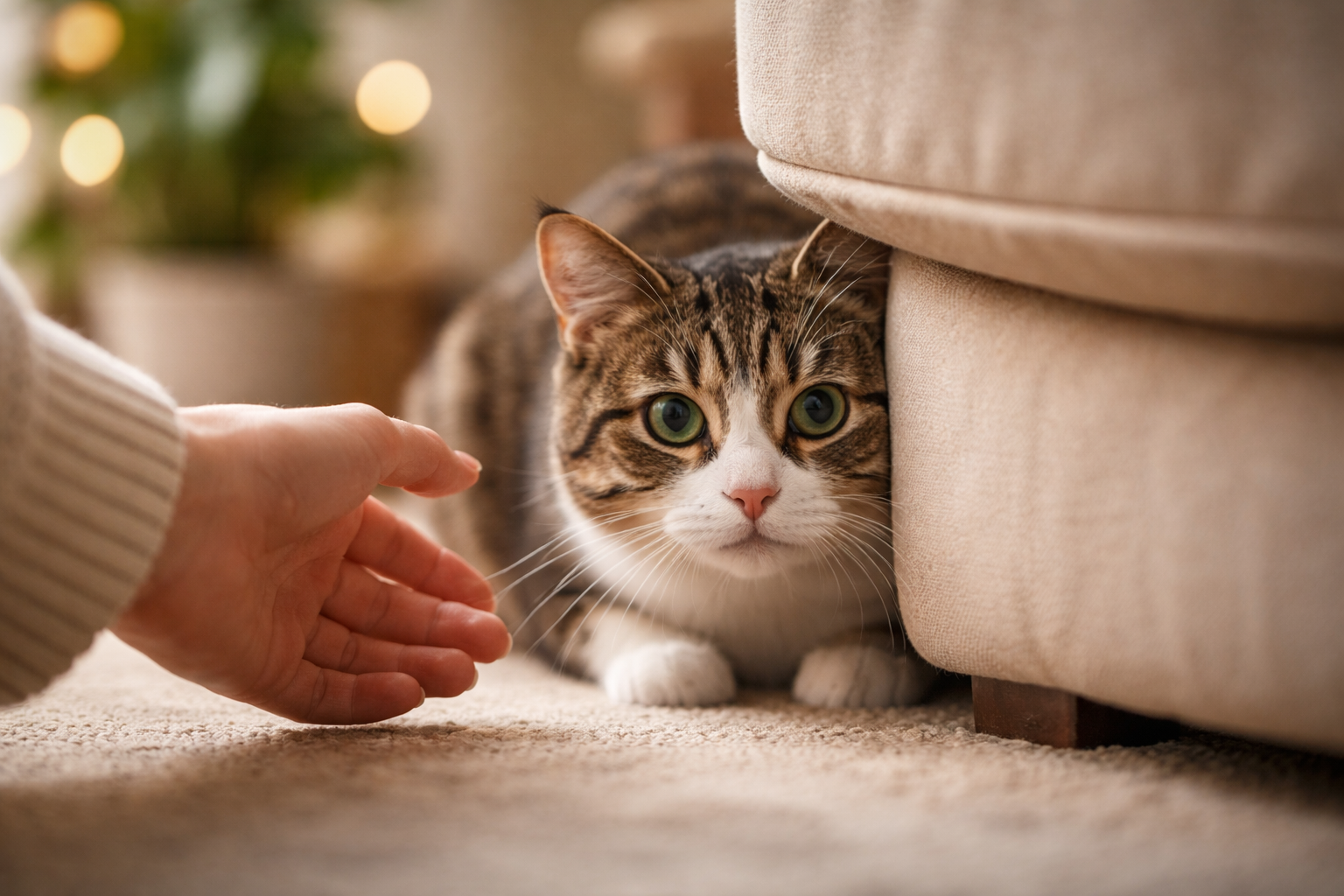 人見知りの猫さんが警戒してしまうのは自然なことなんですね
