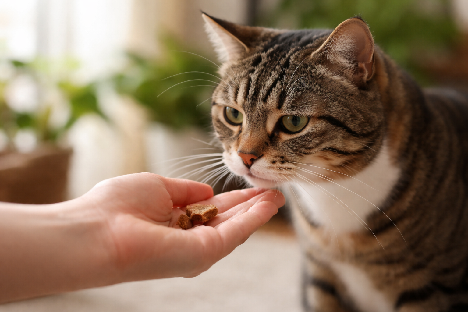 猫さんが「手から食べない」主な理由を猫目線でほどく